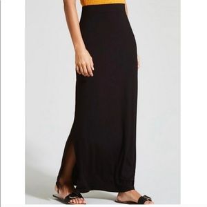 Forever21 black maxi skirt with slit
